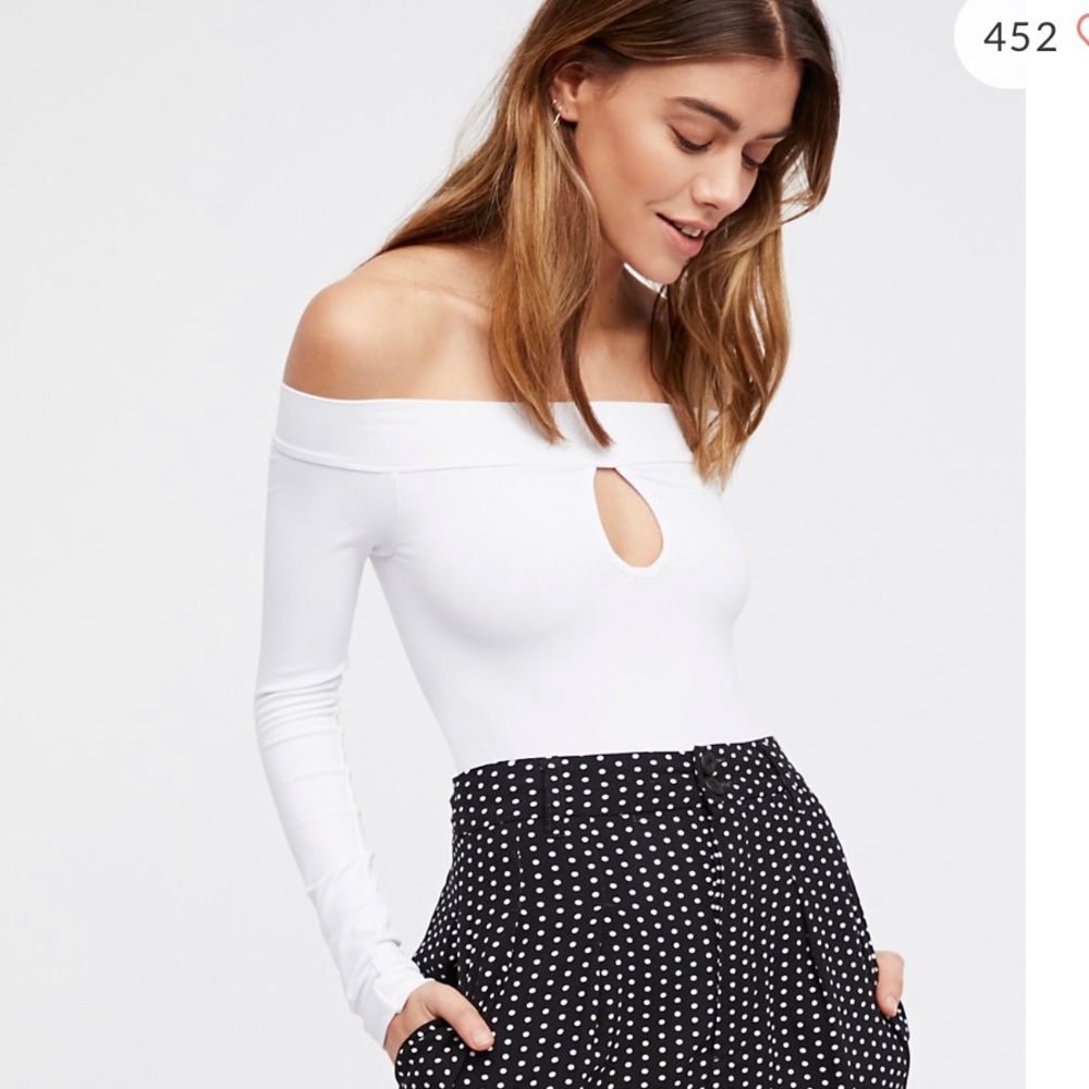 Free People MiMi white BodySuit size M/L
